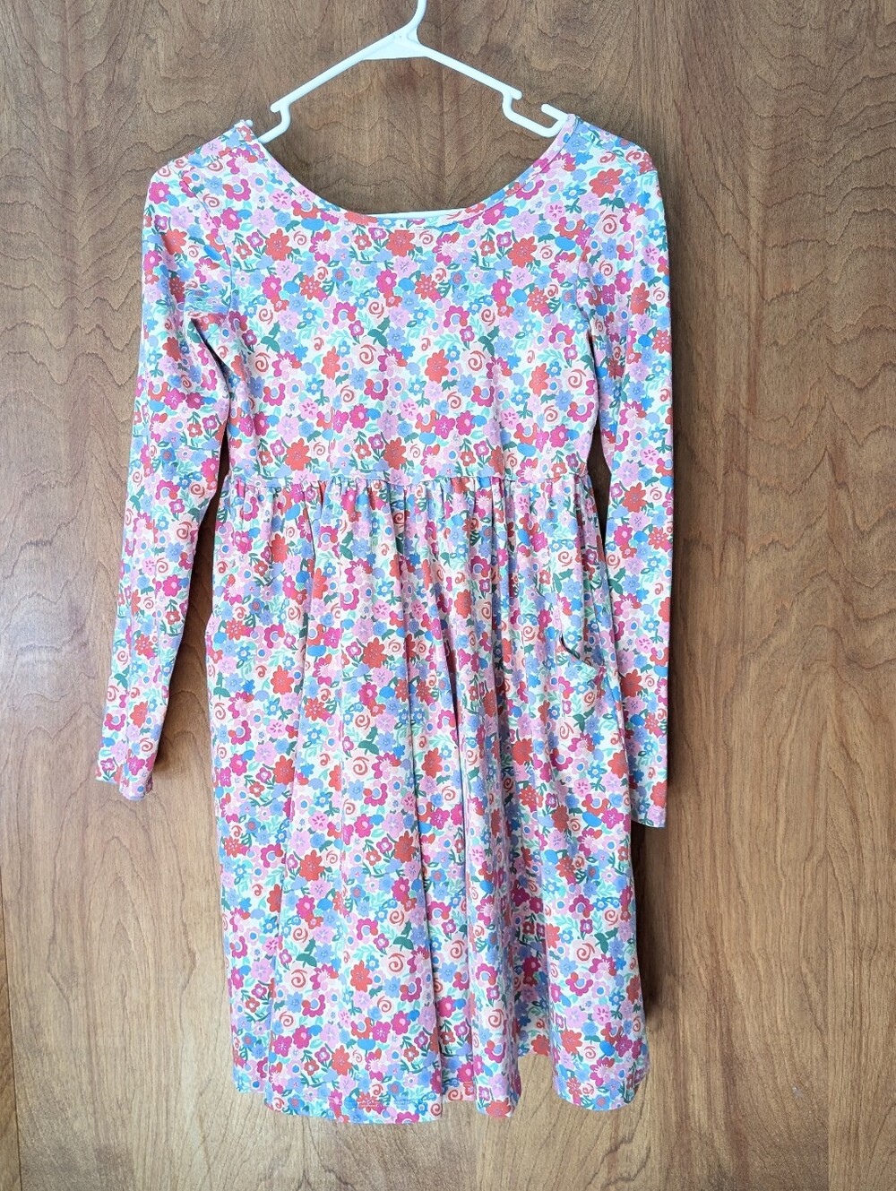 Hanna Andersson Rising Floral Long-Sleeve Skater Celebration Dress 150cm 12